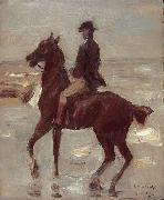 Max Liebermann Reiter am Strand painting